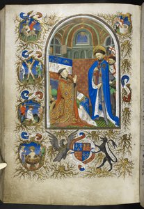 Duke of Bedford before St George, from Book of Hours (The Bedford Hours) c.1410-30