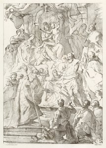 Adoration of the Virgin and Child by French School