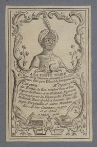 Advertisement for A la Teste Noire Stationers, Paris, 1756 by French School