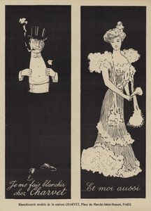 Advertisement for Charvet Laundry, Paris by French School