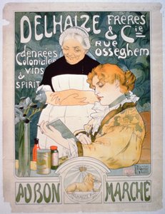 Advertisement for Delhaize, Brothers and Co. at the Bon Marche by French School