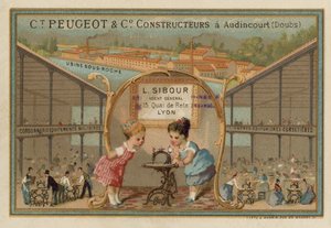 Advertisement for Peugeot sewing machines