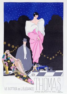 Advertisement for the Bootmaker Thomas from the fashion magazine Art-Gout-Beaute, 1924 by French School