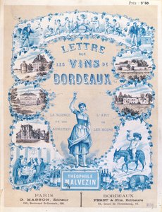 Advertisement promoting the publication of Lettre sur les Vins de Bordeaux by Theophile Malvezin by French School