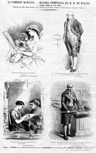 Advertising page for the works of Balzac - in 