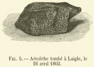 Meteorite Fallen at Laigle, April 26, 1803 (engraving) by French School