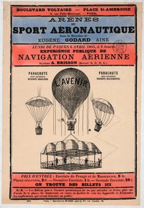 Aeronautics Exhibition to be held in Paris in 1885 under the direction of Eugene Godard, pb. 1885