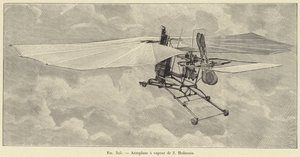 Steam Aeroplane by J Hofmann (engraving) by French School