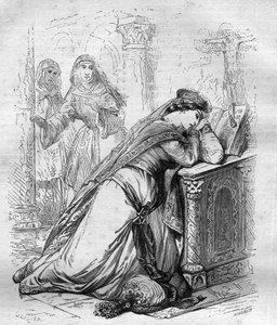 Agnes de Meranie or Meran (1172-1201), queen of France, was sent to the convent by King Philip Augustus by French School