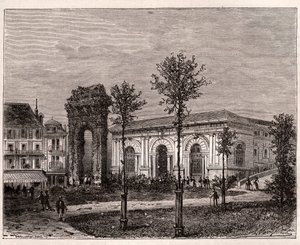 Aix-les-Bains - Savoy - the Roman arch of Campanus - engraving in La France illustree: geography, history, statistical administration by V.A. Malt-Brown. 1884 by French School