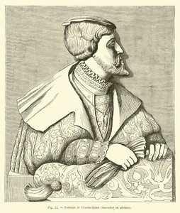 Alabaster bas-relief of Emperor Charles V