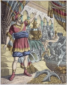 Ali Baba in a treasure room. Tales of the Thousand and One Nights - image of Epinal, Pellerin by French School