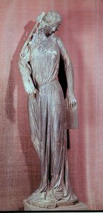 Allegorical figure of The Synagogue, from the south transept portal of Strasbourg cathedral, c.1230