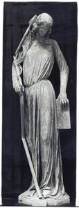 Allegorical figure of The Synagogue, from the south transept portal of the cathedral