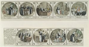 Alphabet primer depicting the work of the Sisters of Charity, early nineteenth century