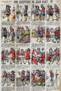 An Adventure by Jean Bart (1650-1702), French Privateer. Epinal imaging from the end of the 19th century.
