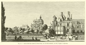 Former Hotel of the Counts of Saint-Paul, Rue du Roi-de-Sicile, in 1650; after I Sylvestre by French School