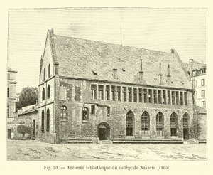 Former Library of the College of Navarre, 1860 by French School