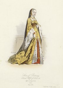 Anne of Brittany, second wife of Louis XII of France by French School