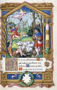 Annunciation to the Shepherds, from a Book of Hours made for Francois I, c.1532-1540