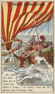 Arban rescued by fishermen after his balloon crashed in the Adriatic by French School