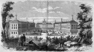 General View of the Military Hospital of Vincennes. Engraving in Le Monde Illustré n°61 of 12 June 1858 by French School