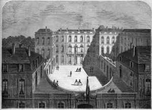 Architecture: view of the hotel de la Caisse des depots et consignations (18th-19th century), Paris by French School