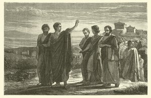 Aristotle exiled from Athens with his disciples by French School