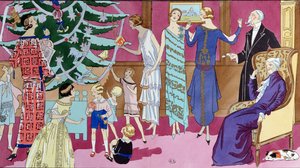 Around the Christmas Tree, fashion plate from Art Gout Beaute magazine, December 1923