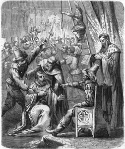 Arrest of Brisson and Larcher, Two Violent Leaguers of the Civil War in the 16th Century. In 