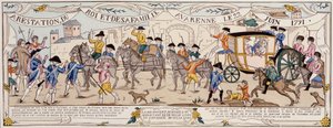 Arrest of the King and His Family at Varennes on 22 June 1791 by French School