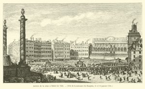 Arrival of the queen at the Hotel de Ville, Celebration of the birth of the Dauphin, January 21 and 23, 1782 by French School