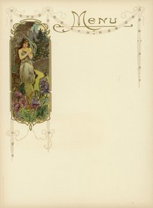 Art Nouveau Design for a Menu