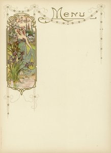 Art Nouveau Design for a Menu
