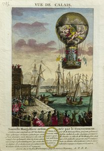 Ascent of a Mongolfiere Hot Air Balloon at Calais by French School
