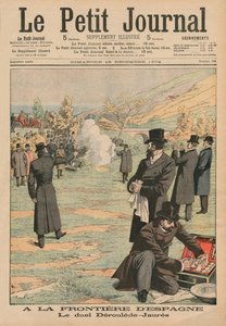 At the Spanish Frontier, Duel between Paul Deroulede and Jean Jaures, Illustration from Le Petit Journal, 18th December 1904 by French School