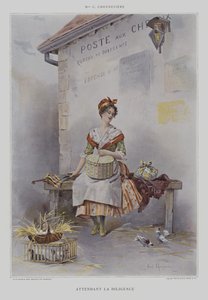 Waiting for the Stagecoach by French School