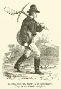Aubert, miner, going on a discovery by French School