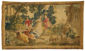 Aubusson Pastoral Tapestry by French School