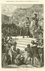 Augustus Establishes the Center of Government of Gaul in Lyon (engraving) by French School