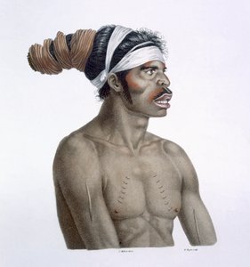 Australian Aborigine, a Man Called Cour-rou-bari-gal, from New Holland, 1812