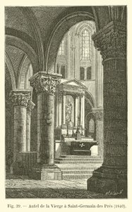 Altar of the Virgin at Saint-Germain des Pres, 1840 by French School