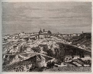 Avallon - Bourgogne-Franche-Comte - engraving in 