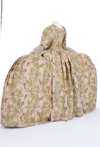 Back view of a court dress, 1760s