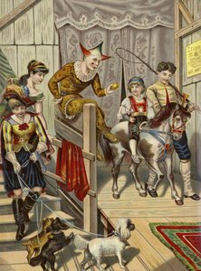 Backstage in a circus by French School