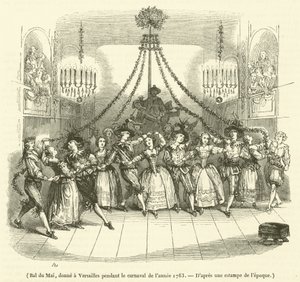 May Ball, given at Versailles during the carnival of 1763 by French School