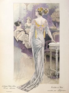 Ball gown, from Les Grandes Modes de Paris by French School