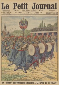 Band of the Algerian tirailleurs marching in the Bastille Day military parade in Paris by French School