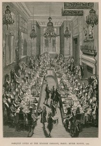 Banquet given at the Spanish Embassy, Paris (after Scotin, 1707) by French School