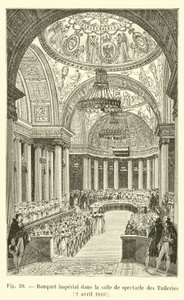 Imperial Banquet in the Tuileries Theater Hall, April 2, 1810 by French School